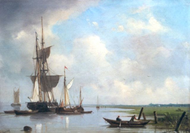 Petrus Paulus Schiedges | The departure of the fleet, Öl auf Tafel, 25,2 x 35,1 cm, signed l.l. und dated '69