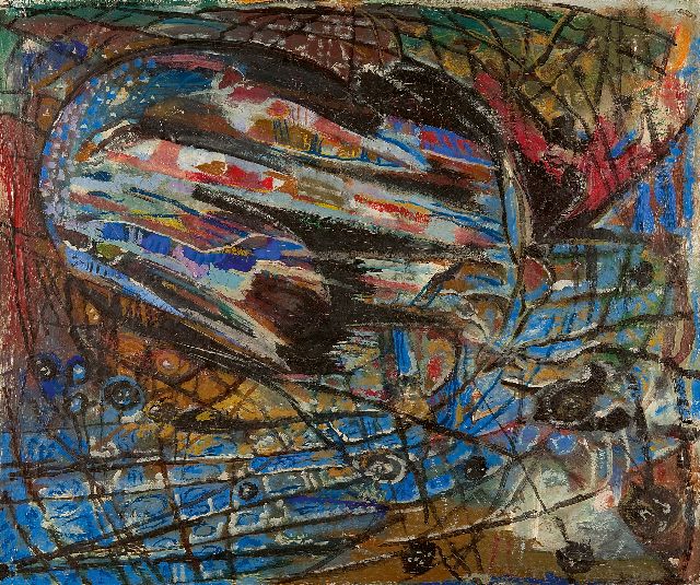 Klaas Boonstra | Gemälde Nr. 123, Öl auf Malereifaser, 50,1 x 60,0 cm, Unterzeichnet rückseitig