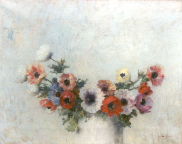 Walter Vaes | A still life with anemones, Öl auf Leinwand, 40,0 x 50,3 cm, signed l.r.