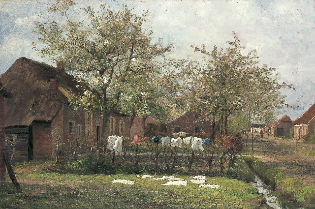 Pieters E.  | Flowering apple trees, Öl auf Leinwand 90,3 x 134,5 cm, signed l.l.