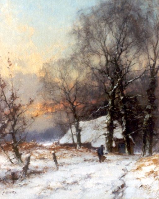 Jan Holtrup | The Achterhoek in winter, Öl auf Leinwand, 50,6 x 40,5 cm, signed l.l. and on the reverse