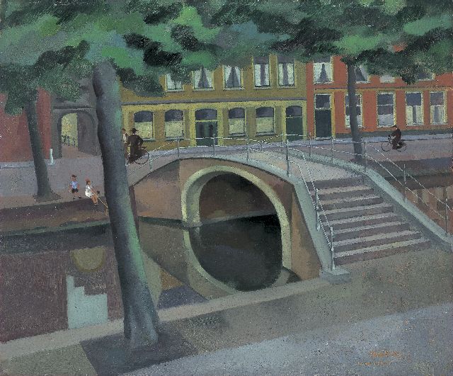 Theo Bitter | 'Oude Delft', Öl auf Malereifaser, 45,5 x 54,3 cm, signed l.r. und dated '44