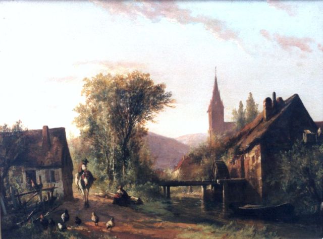 Abraham van der Wayen Pieterszen | A summer landscape with a water mill, Öl auf Holz, 37,0 x 50,2 cm, signed l.l. with initials