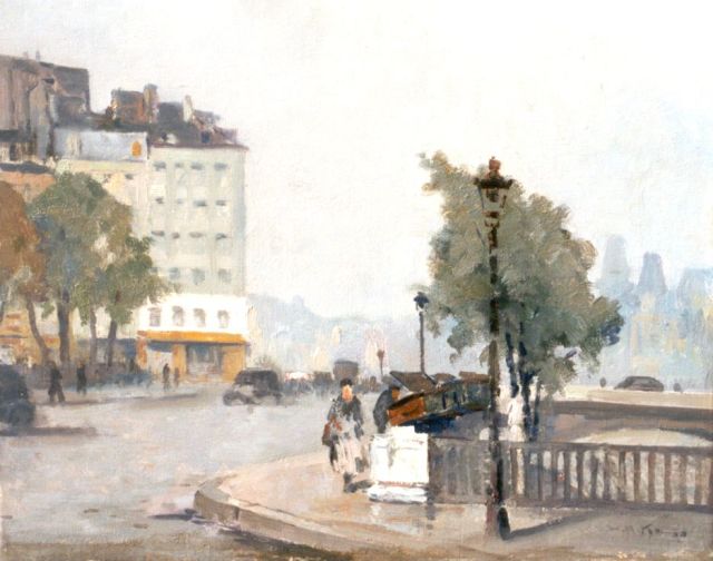 Willem Alexander Knip | Hôtel Nôtre Dame, Paris, Öl auf Leinwand, 34,4 x 42,5 cm, signed l.r. and reverso on stretcher