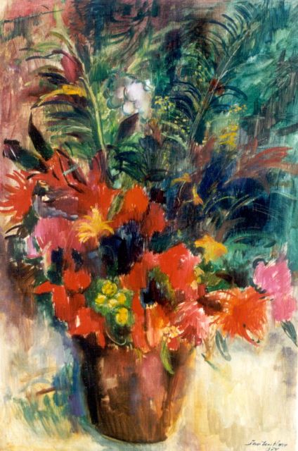 Jan ten Have | A flower still life, Öl auf Leinwand, 90,2 x 60,2 cm, signed l.r. und dated 1974