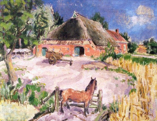 Jan Altink | A farm in a summer landscape, Öl auf Leinwand, 70,5 x 90,3 cm, signed l.r. und datiert '63