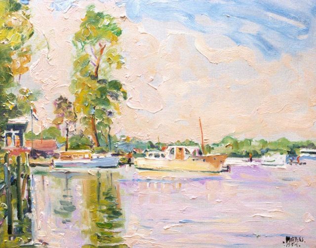 George Martens | View of the Paterwolde lake, Öl auf Leinwand, 40,2 x 50,2 cm, signed l.r. und dated 1954