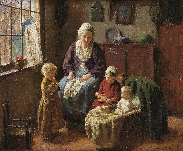Bernard Pothast | A happy family, Öl auf Leinwand, 50,0 x 60,3 cm, signed l.r.