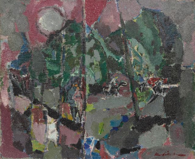 Henk Willemse | Parkansicht, Öl auf Leinwand, 58,2 x 70,3 cm, Unterzeichnet r.u. und datiert 1953