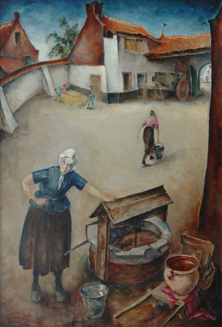 Kruizinga D.  | Der Bauernhof, Öl auf Leinwand 76,0 x 52,4 cm, Unterzeichnet r.u.