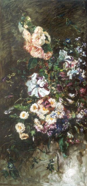 Albert Roelofs | A summer bouquet, Öl auf Tafel, 92,6 x 45,8 cm