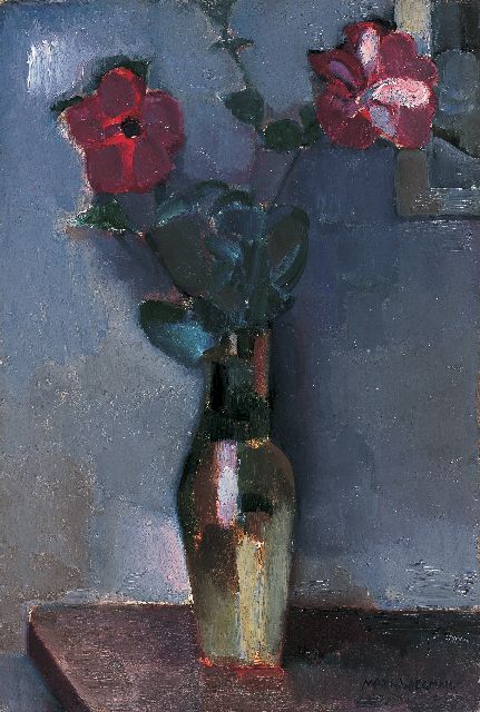 Wiegman M.J.M.  | A flower still life, Öl auf Leinwand 50,3 x 34,0 cm, signed l.r.
