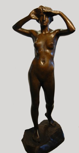 Wolbers D.J.  | Frauenakt, Bronze 41,0 cm, Unterzeichnet auf der Basis und datiert '26