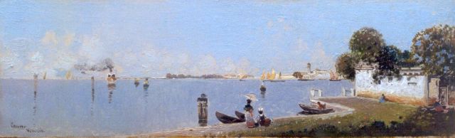 César Herrer | Springtime, Venice, Öl auf Malereifaser, 10,6 x 32,0 cm, signed l.l.