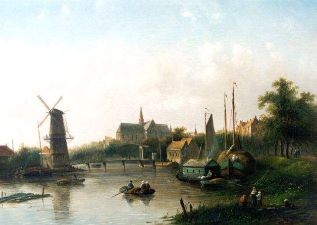 Jacob Jan Coenraad Spohler | A view of Haarlem, Öl auf Leinwand, 40,0 x 56,0 cm, signed l.l.