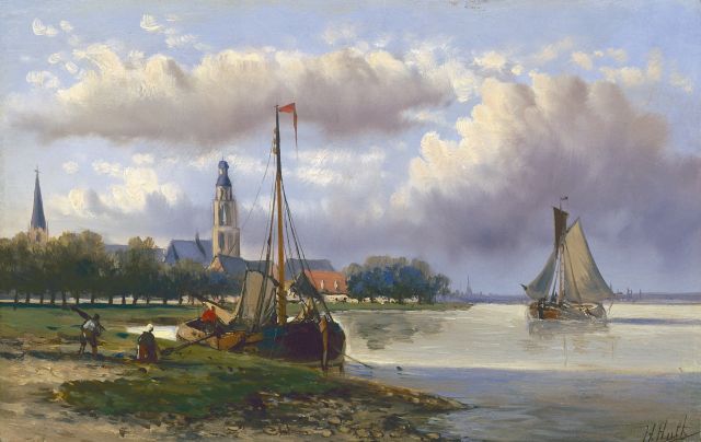 Hendrik Hulk | Providing the ship, Öl auf Holz, 13,6 x 21,6 cm, signed l.r.