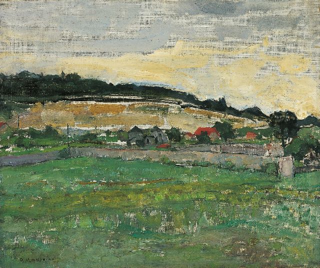 Piet Mondriaan | Landschaft bei Montmorency, Öl auf Leinwand, 46,3 x 55,2 cm, Unterzeichnet u.l. und im Verso und Im Verso datiert 8. Aug. '30
