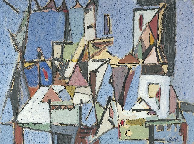 Velde G. van | Composition, Gouache auf Papier 23,3 x 30,6 cm, signed l.r. with initials