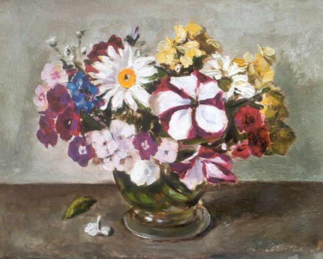 Liekie Arntzenius | A colorful bouquet, Öl auf Leinwand, 23,8 x 30,2 cm, signed l.r.