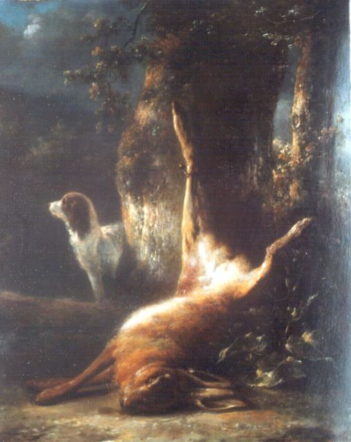 Joannes Esman | Auf der Suche nach Beute, Öl auf Holz, 38,4 x 30,5 cm