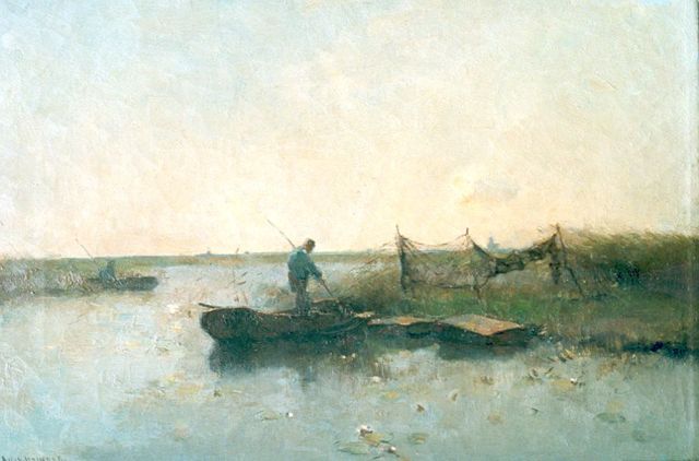 Aris Knikker | Fishermen, Öl auf Leinwand, 29,9 x 43,1 cm, signed l.l.