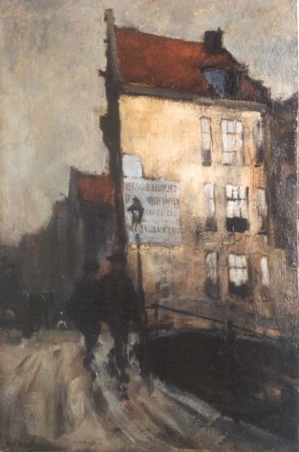 Marie Henri Mackenzie | The Kromme Waal,  Amsterdam, Öl auf Holzfaser, 50,1 x 33,0 cm, signed l.l.
