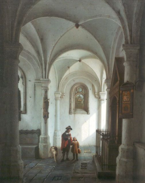 Gillis Haanen | A Church Interior, Öl auf Holz, 49,6 x 39,6 cm, signed l.l. und dated '1833 Ut.t.'