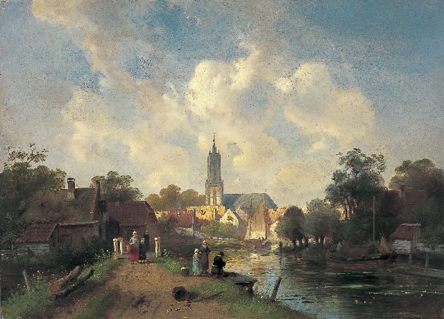Charles Leickert | A river landscape in summer, Öl auf Tafel, 28,0 x 39,1 cm, signed l.r.