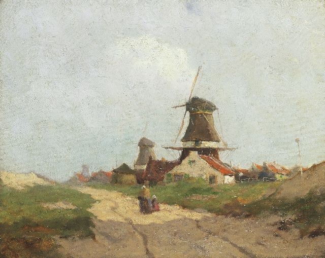 Walter Castle Keith | The windmills of Leidschendam, Öl auf Leinwand, 40,6 x 50,8 cm, signed l.r.