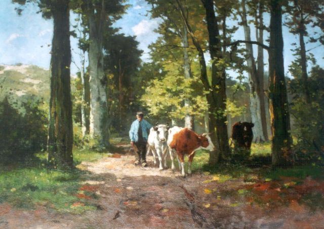 Johan Frederik Cornelis Scherrewitz | Heading home, Öl auf Leinwand, 70,4 x 100,3 cm, signed l.l.