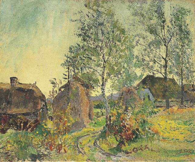 Jan Altink | Farm with haystack, Öl auf Leinwand, 49,8 x 59,8 cm, Unterzeichnet r.u. und datiert '40