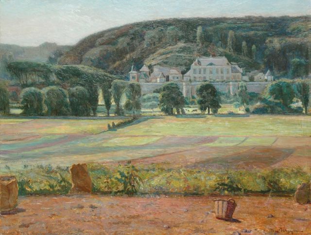 Ton Meijer | Neercanne Castle near Maastricht, Öl auf Leinwand, 78,0 x 100,0 cm, signed l.r.