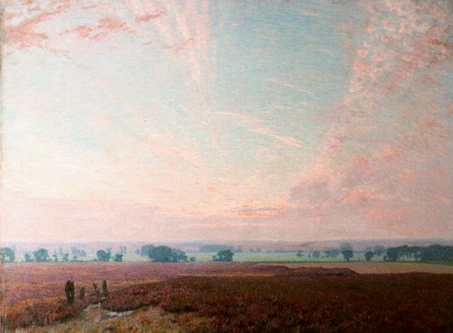 Meijer J.  | Evening twilight, Öl auf Leinwand 115,0 x 155,0 cm, signed l.r.