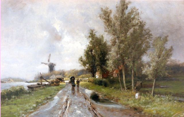 Piet Schipperus | Showery weather, Öl auf Holz, 48,0 x 70,0 cm, signed l.r.