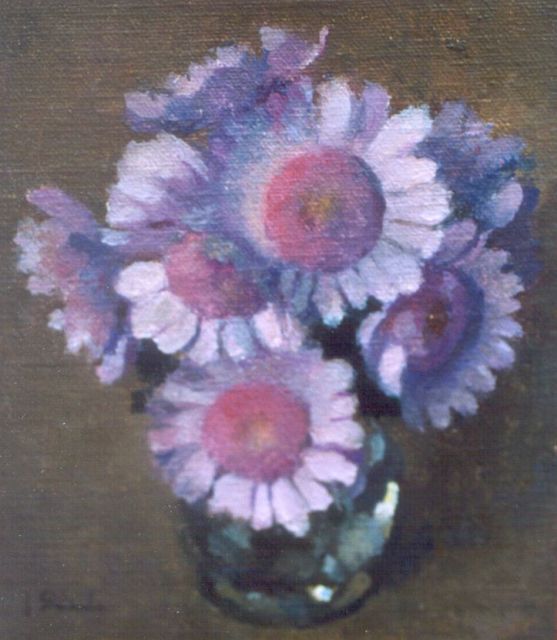 Stierhout J.A.U.  | A colourful bouquet, Öl auf Leinwand auf Holz 15,2 x 13,2 cm, signed l.l.
