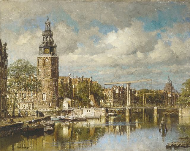 Karel Klinkenberg | Montelbaan's tower, Amsterdam, Öl auf Leinwand, 80,0 x 100,0 cm, signed l.l.