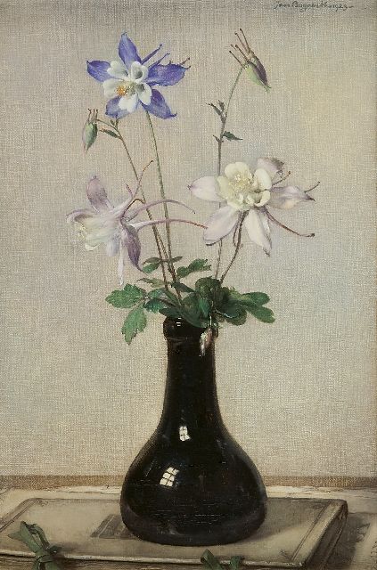 Jan Bogaerts | Vase mit Akelei, Öl auf Leinwand, 41,3 x 27,5 cm, Unterzeichnet r.u. und datiert 1929