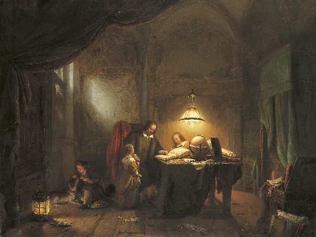 Gillis Haanen | The Lesson, Öl auf Leinwand, 60,3 x 92,0 cm, signed l.r. und dated 1853