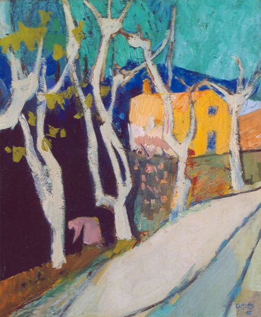 Wim Oepts | A landscape in France, Öl auf Leinwand, 55,5 x 46,0 cm, signed l.r. und dated '55