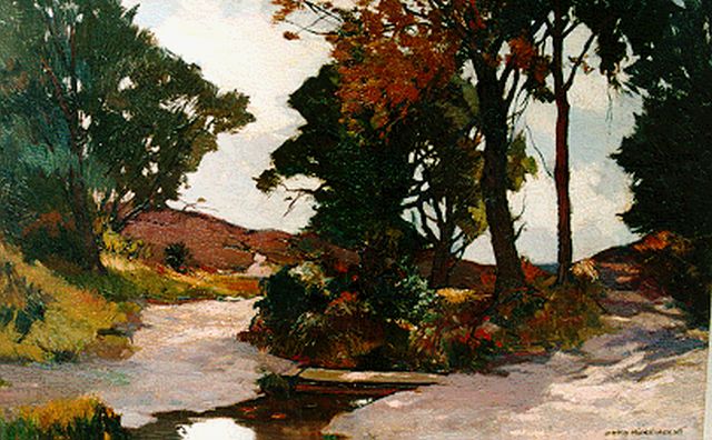 Xeno Münninghoff | Heath landscape, Öl auf Leinwand, 36,5 x 56,5 cm, signed l.r.