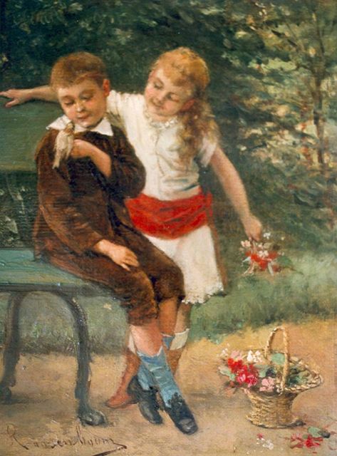 Albert Roosenboom | Little friend, Öl auf Leinwand, 24,4 x 18,6 cm, signed l.l.