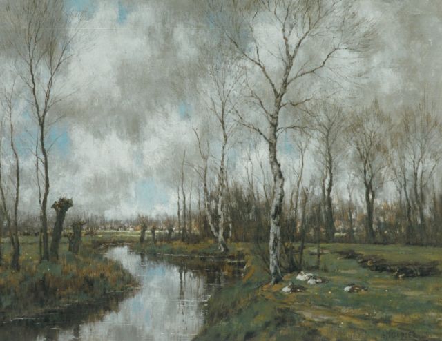 Arnold Marc Gorter | Autumn landscape, the Vordense beek, Öl auf Leinwand, 62,0 x 79,0 cm, signed l.r. und dated 1925