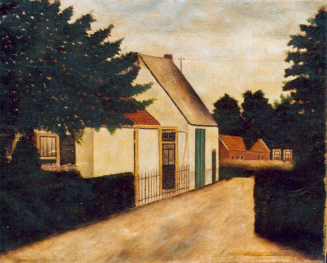 Sal Meijer | Houses in a landscape, Öl auf Leinwand, 57,5 x 71,5 cm, signed l.r. twice