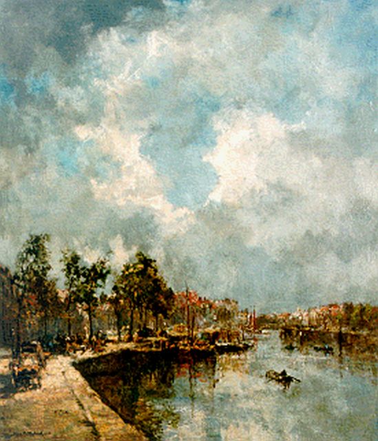 Johan Hendrik van Mastenbroek | View of the Nieuwe Haven, with the Roobrug beyond, Rotterdam, Öl auf Leinwand, 69,9 x 59,2 cm, signed l.l. und dated 1944