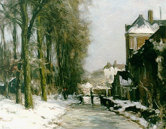 Louis Apol | A winter landscape, Öl auf Leinwand, 39,5 x 50,0 cm, signed l.l.