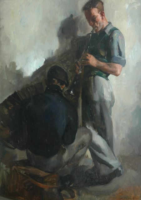 Smedt J. de | The musicians, Öl auf Leinwand 125,5 x 90,5 cm, signed l.r.