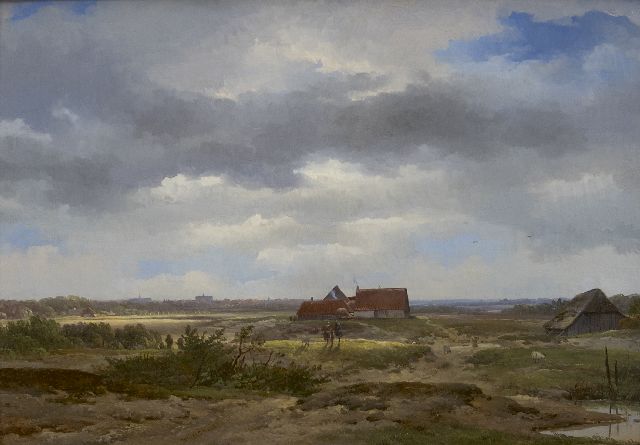 Anthonie Jacobus van Wijngaerdt | Sommerliche Landschaft, Öl auf Holz, 24,7 x 35,2 cm, Unterzeichnet l.v.d.M. und datiert 1850