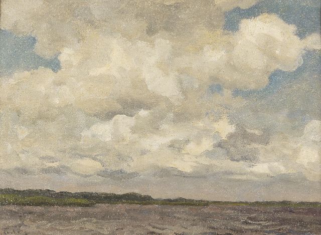 Willem Bastiaan Tholen | Clouds in the sky, Öl auf Leinwand Malereifaser, 30,3 x 39,9 cm, signed l.l.