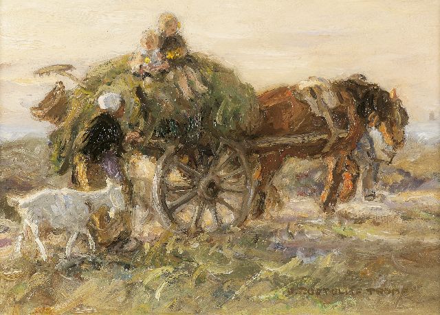 Jan Zoetelief Tromp | Homeward bound, Öl auf Tafel, 18,8 x 26,6 cm, signed l.r. und painted between 1903-1904