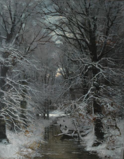 Arnold Marc Gorter | Forest stream in the snow, Öl auf Leinwand, 76,2 x 60,3 cm, signed l.r.